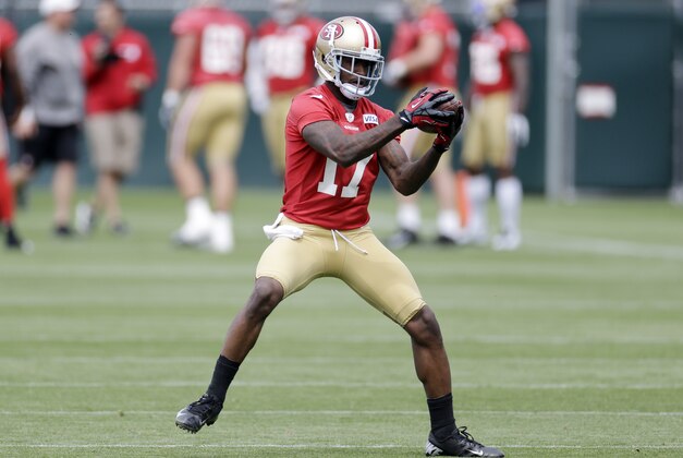 San Francisco 49ers wide receiver A.J. Jenkins (17) during practice at the team's NFL football training facility in Santa Clara, Calif., Tuesday, June 11, 2013. (AP Photo/Marcio Jose Sanchez)
