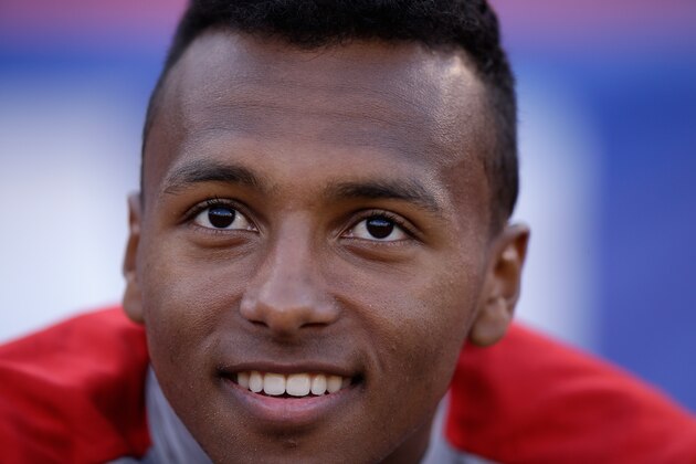SAN FRANCISCO, CA - MAY 27:  Julian Green #16 of the United States sits on the bench before their game against Azerbaijan at Candlestick Park on May 27, 2014 in San Francisco, California.  (Photo by Ezra Shaw/Getty Images)