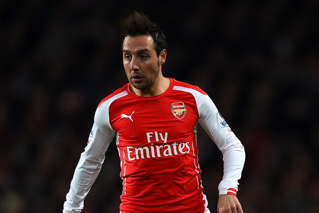 LONDON, ENGLAND - FEBRUARY 10:  Santi Cazorla of Arsenal in action during the Barclays Premier League match between Arsenal and Leicester City at Emirates Stadium on February 10, 2015 in London, England.  (Photo by Michael Regan/Getty Images)