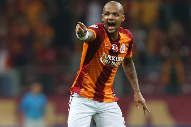 ISTANBUL, TURKEY -  SEPTEMBER 16:  Felipe Melo of Galatasaray in action during the UEFA Champions League group D match between Galatasaray AS and RSC Anderlecht  on September 16, 2014, at TT Arena Stadium in Istanbul, Turkey. (Photo by Burak Kara/Getty Images)