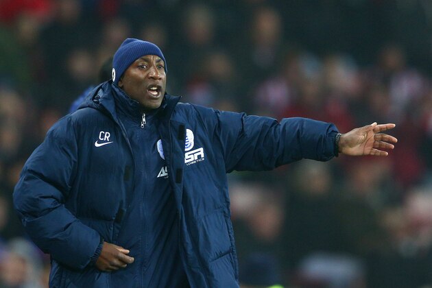 SUNDERLAND, ENGLAND - FEBRUARY 10:  Caretaker manager Chris Ramsey of QPR gives direction during the Barclays Premier League match between Sunderland and Queens Park Rangers at Stadium of Light on February 10, 2015 in Sunderland, England.  (Photo by Clive Mason/Getty Images)