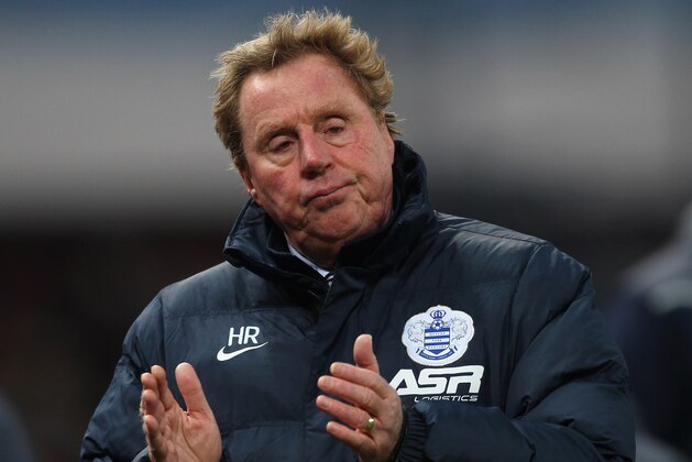 STOKE ON TRENT, ENGLAND - JANUARY 31:  Harry Redknapp the QPR manager applauds after the  Barclays Premier League match between Stoke City and Queens Park Rangers at Britannia Stadium on January 31, 2015 in Stoke on Trent, England.  (Photo by Ben Hoskins/Getty Images)