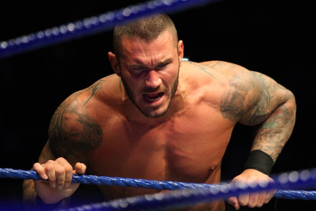 DURBAN, SOUTH AFRICA - JULY 08:  World Heavyweight Champion Randy Orton during the WWE Smackdown Live Tour at Westridge Park Tennis Stadium on July 08, 2011 in Durban, South Africa.  (Photo by Steve Haag/Gallo Images/Getty Images)
