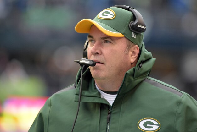 Jan 18, 2015; Seattle, WA, USA; Green Bay Packers head coach Mike McCarthy on the sideline against the Seattle Seahawks during the third quarter in the NFC Championship Game at CenturyLink Field. Mandatory Credit: Kirby Lee-USA TODAY Sports