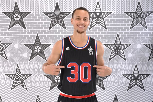 OAKLAND, CA - JANUARY 26:  Stephen Curry #30 of the Golden State Warriors poses for an All Star portrait on January 26, 2015 at the Warriors practice facility in Oakland, California.  NOTE TO USER: User expressly acknowledges and agrees that, by downloading and or using this photograph, User is consenting to the terms and conditions of the Getty Images License Agreement. Mandatory Copyright Notice: Copyright 2015 NBAE (Photo by Noah Graham/NBAE via Getty Images)