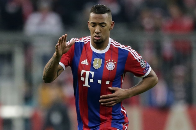 Bayern's Jerome Boateng controls the ball during the Champions League group E soccer match between FC Bayern Munich and CSKA Moscow in Munich, Germany, Wednesday, Dec. 10, 2014. (AP Photo/Matthias Schrader)