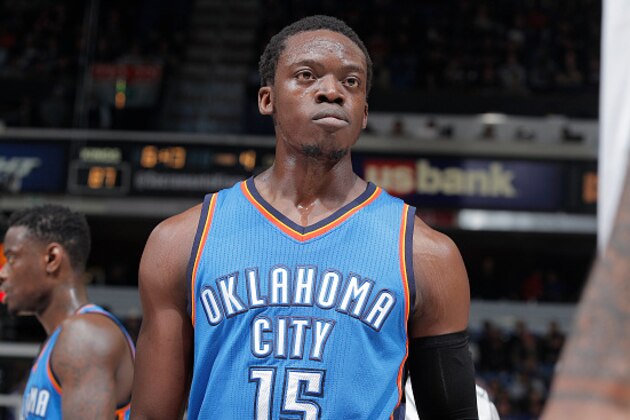SACRAMENTO, CA - JANUARY 7: Reggie Jackson #15 of the Oklahoma City Thunder looks on during the game against the Sacramento Kings on January 7, 2015 at Sleep Train Arena in Sacramento, California. NOTE TO USER: User expressly acknowledges and agrees that, by downloading and or using this photograph, User is consenting to the terms and conditions of the Getty Images Agreement. Mandatory Copyright Notice: Copyright 2015 NBAE (Photo by Rocky Widner/NBAE via Getty Images)