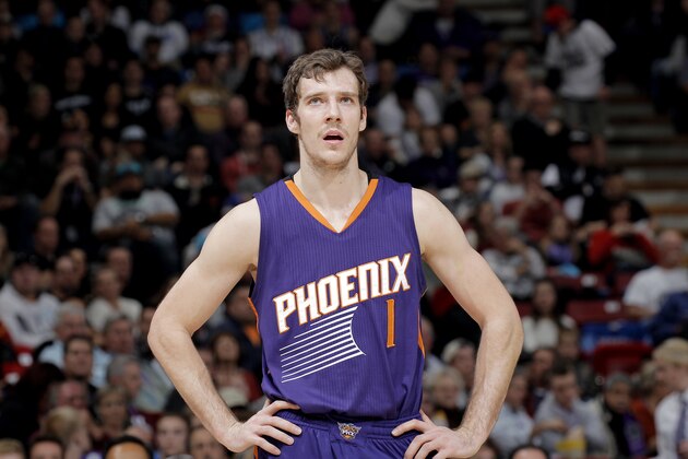 SACRAMENTO, CA - DECEMBER 26: Goran Dragic #1 of the Phoenix Suns looks on during the game against the Sacramento Kings on December 26, 2014 at Sleep Train Arena in Sacramento, California. NOTE TO USER: User expressly acknowledges and agrees that, by downloading and or using this photograph, User is consenting to the terms and conditions of the Getty Images Agreement. Mandatory Copyright Notice: Copyright 2014 NBAE (Photo by Rocky Widner/NBAE via Getty Images)