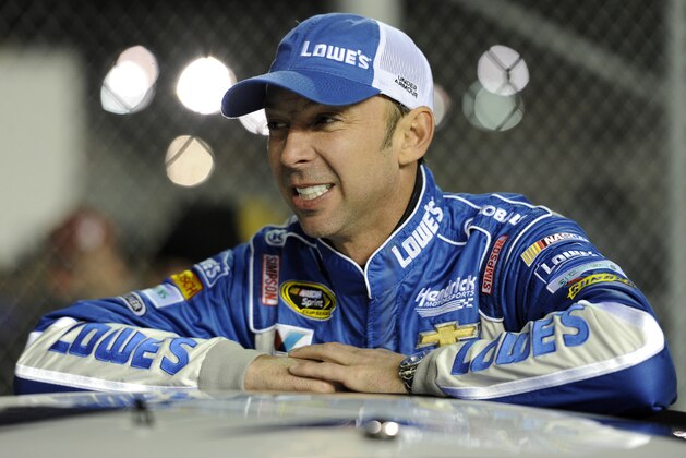 DAYTONA BEACH, FL - FEBRUARY 14: Chad Knaus, the crew chief of Jimmie Johnson, driver of the #48 Lowe's Chevrolet, stands on the grid prior to the start of the 3rd Annual Sprint Unlimited at Daytona at Daytona International Speedway on February 14, 2015 in Daytona Beach, Florida.  (Photo by Jared C. Tilton/Getty Images)