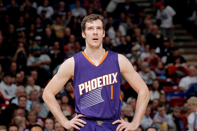 SACRAMENTO, CA - DECEMBER 26: Goran Dragic #1 of the Phoenix Suns looks on during the game against the Sacramento Kings on December 26, 2014 at Sleep Train Arena in Sacramento, California. NOTE TO USER: User expressly acknowledges and agrees that, by downloading and or using this photograph, User is consenting to the terms and conditions of the Getty Images Agreement. Mandatory Copyright Notice: Copyright 2014 NBAE (Photo by Rocky Widner/NBAE via Getty Images)