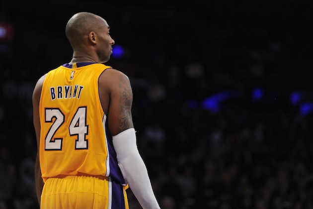 LOS ANGELES, CA - JANUARY 15: Kobe Bryant #24 of the Los Angeles Lakers stands on the court during a game against the Cleveland Cavaliers at STAPLES Center on January 15, 2015 in Los Angeles, California. NOTE TO USER: User expressly acknowledges and agrees that, by downloading and/or using this Photograph, user is consenting to the terms and conditions of the Getty Images License Agreement. Mandatory Copyright Notice: Copyright 2015 NBAE (Photo by Juan Ocampo/NBAE via Getty Images)