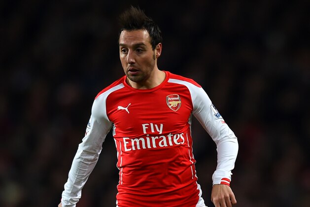 LONDON, ENGLAND - FEBRUARY 10:  Santi Cazorla of Arsenal in action during the Barclays Premier League match between Arsenal and Leicester City at Emirates Stadium on February 10, 2015 in London, England.  (Photo by Michael Regan/Getty Images)