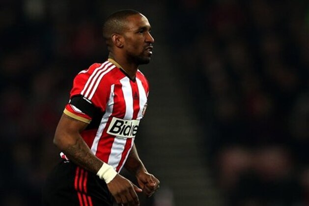 Sunderland's Jermain Defoe during their English Premier League soccer match between Sunderland and Queens Park Rangers at the Stadium of Light, Sunderland, England, Tuesday, Feb. 10, 2015. (AP Photo/Scott Heppell)