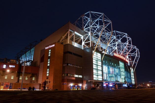MANCHESTER, ENGLAND - FEBRUARY 11: A general view outside the ground prior to the Barclays Premier League match between Manchester United and Burnley at Old Trafford on February 11, 2015 in Manchester, England.  (Photo by Michael Regan/Getty Images)