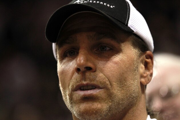 SAN ANTONIO, TX - MAY 27:  Former wreslter Shawn Michaels sits courtside as the San Antonio Spurs take on the Oklahoma City Thunder in Game One of the Western Conference Finals of the 2012 NBA Playoffs at AT&T Center on May 27, 2012 in San Antonio, Texas. NOTE TO USER: User expressly acknowledges and agrees that, by downloading and or using this photograph, user is consenting to the terms and conditions of the Getty Images License Agreement.  (Photo by Ronald Martinez/Getty Images)