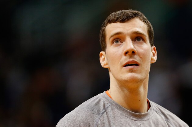 PHOENIX, AZ - FEBRUARY 10:  Goran Dragic #1 of the Phoenix Suns during the NBA game against the Houston Rockets at US Airways Center on February 10, 2015 in Phoenix, Arizona. The Rockets defeated the Suns 127-118.  NOTE TO USER: User expressly acknowledges and agrees that, by downloading and or using this photograph, User is consenting to the terms and conditions of the Getty Images License Agreement.  (Photo by Christian Petersen/Getty Images)
