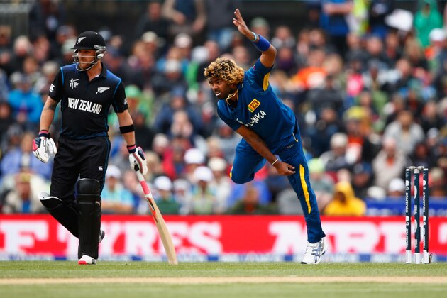CHRISTCHURCH, NEW ZEALAND - FEBRUARY 14: Lasith Malinga of Sri Lanka bowls  during the 2015 ICC Cricket World Cup match between Sri Lanka and New Zealand at Hagley Oval on February 14, 2015 in Christchurch, New Zealand.  (Photo by Phil Walter/Getty Images)