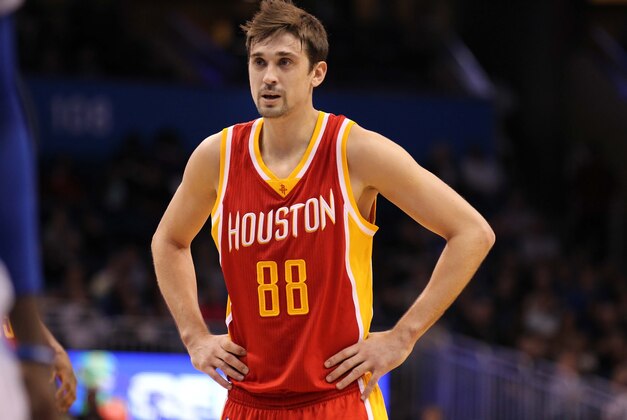 Jan 14, 2015; Orlando, FL, USA; Houston Rockets guard Alexey Shved (88) against the Orlando Magic during the second quarter at Amway Center. Mandatory Credit: Kim Klement-USA TODAY Sports