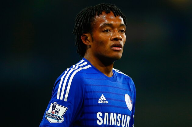 LONDON, ENGLAND - FEBRUARY 11:  Juan Cuadrado of Chelsea looks on during the Barclays Premier League match between Chelsea and Everton at Stamford Bridge on February 11, 2015 in London, England.  (Photo by Clive Rose/Getty Images)
