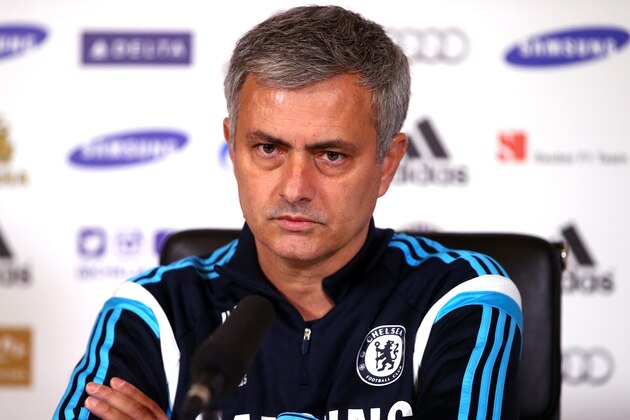 COBHAM, ENGLAND - FEBRUARY 06:  Manager Jose Mourinho of Chelsea attends a Chelsea Press Conference at Cobham Training Ground on February 6, 2015 in Cobham, England.  (Photo by Clive Rose/Getty Images)