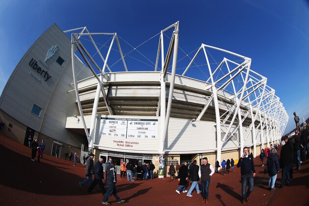 SWANSEA, WALES - FEBRUARY 07: A general view prior to the Barclays Premier League match between Swansea City and Sunderland at Liberty Stadium on February 7, 2015 in Swansea, Wales.  (Photo by Michael Steele/Getty Images)