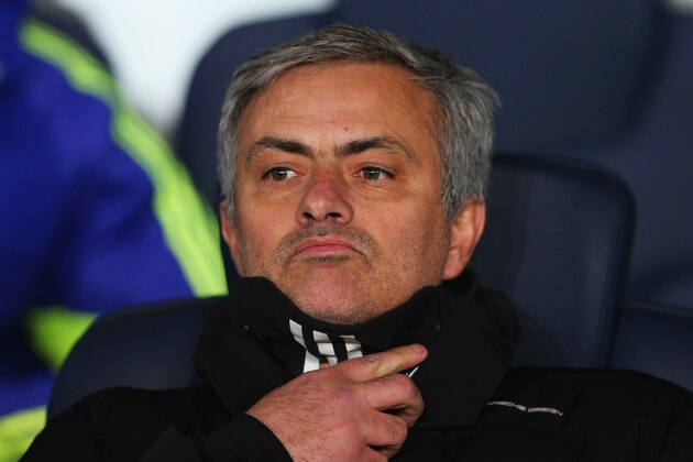 PARIS, FRANCE - FEBRUARY 17:  Jose Mourinho manager of Chelsea looks on prior to the UEFA Champions League Round of 16 match between Paris Saint-Germain and Chelsea at Parc des Princes on February 17, 2015 in Paris, France.  (Photo by Alex Livesey/Getty Images)