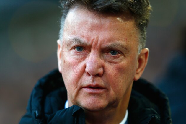 LONDON, ENGLAND - FEBRUARY 08:  Manager Louis van Gaal of Manchester United looks on during the Barclays Premier League match between West Ham United and Manchester United at Boleyn Ground on February 8, 2015 in London, England.  (Photo by Clive Rose/Getty Images)