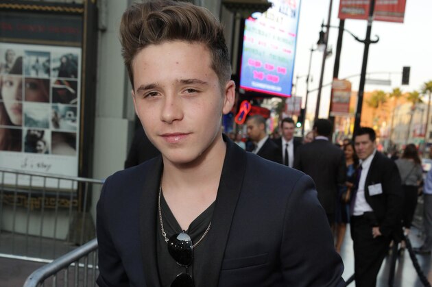 Brooklyn Beckham seen at the Los Angeles World Premiere of New Line Cinema's and Metro-Goldwyn-Mayer Pictures' 'If I Stay' held at TCL Chinese Theatre on Wednesday, August 20, 2014, in Hollywood. (Photo by Eric Charbonneau/Invision for Warner Bros./AP Images)