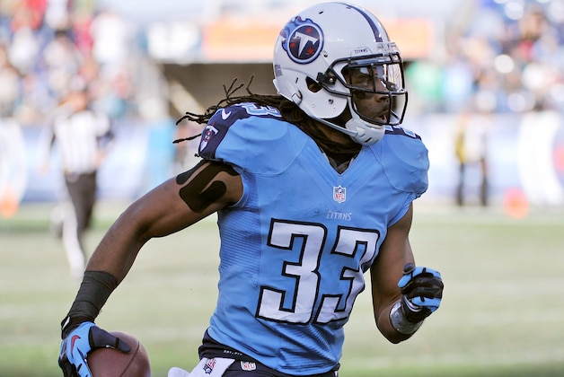 NASHVILLE, TN - DECEMBER 30: Michael Griffin #33 of the Tennessee Titans carries the ball after making an interception against the Jacksonville Jaguars at LP Field on December 30, 2012 in Nashville, Tennessee.  (Photo by Frederick Breedon/Getty Images)
