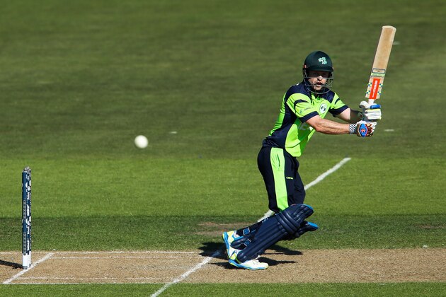 NELSON, NEW ZEALAND - FEBRUARY 16:  Ed Joyce of Ireland bats during the 2015 ICC Cricket World Cup match between the West Indies and Ireland at Saxton Field on February 16, 2015 in Nelson, New Zealand.  (Photo by Hagen Hopkins/Getty Images)
