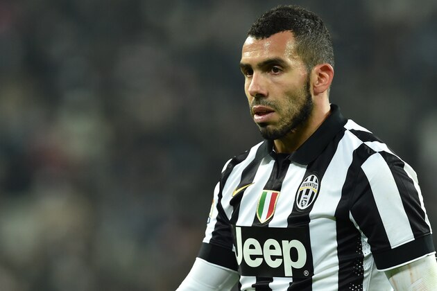 TURIN, ITALY - FEBRUARY 07:  Carlos Tevez of Juventus FC looks on during the Serie A match between Juventus FC and AC Milan at Juventus Arena on February 7, 2015 in Turin, Italy.  (Photo by Valerio Pennicino/Getty Images)