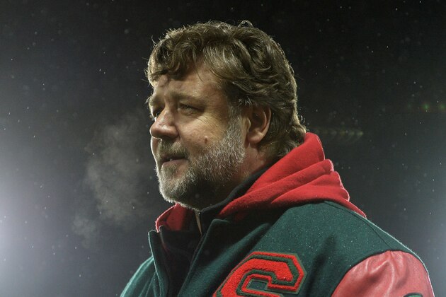 ST HELENS, ENGLAND - FEBRUARY 22:  Actor and co-owner of South Sydney Rabbitohs Russell Crowe looks on prior to the World Club Challenge match between St Helens and South Sydney Rabbitohs at Langtree Park on February 22, 2015 in St Helens, England. The match is the climax of the newly-expanded World Club Series.  (Photo by Gareth Copley/Getty Images)