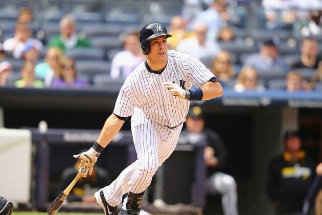 NEW YORK, NY - MAY 18:  Mark Teixeira #25 of the New York Yankees in action against the Pittsburgh Pirates during their game at Yankee Stadium on May 18, 2014 in the Bronx borough of New York City.  (Photo by Al Bello/Getty Images)