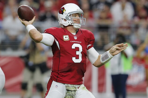 Arizona Cardinals quarterback Carson Palmer (3) throws against the St. Louis Rams during the second half of an NFL football game, Sunday, Nov. 9, 2014, in Glendale, Ariz. (AP Photo/Rick Scuteri)