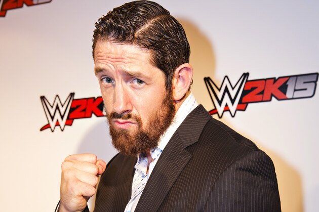IMAGE DISTRIBUTED FOR 2K - WWE Superstar Bad News Barrett strikes a pose at the WWE 2K15 Press Event at Cicada Restaurant, on Saturday, August 16, 2014 in Los Angeles. (Photo by Colin Young-Wolff/Invision for 2K/AP Images)