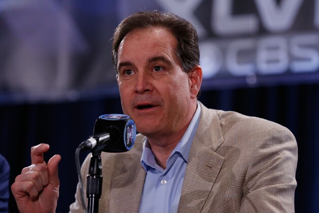 NEW ORLEANS, LA - JANUARY 29:  CBS Sports announcer Jim Nantz speaks with the media at a Super Bowl XLVII Broadcasters Press Conference at the New Orleans Convention Center on January 29, 2013 in New Orleans, Louisiana.  (Photo by Scott Halleran/Getty Images)