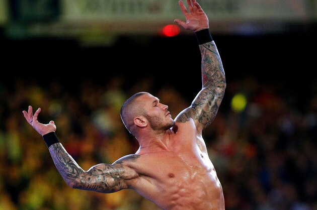 Randy Orton enters the ring during Wrestlemania XXX at the Mercedes-Benz Super Dome in New Orleans on Sunday, April 6, 2014. (Jonathan Bachman/AP Images for WWE)