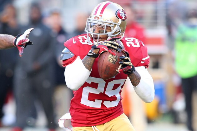 San Francisco 49ers cornerback Chris Culliver #29 in action against the Arizona Calif.rdinals during an NFL game  played at Levi's Stadium in Santa Clara, Calif. on Sunday, Dec. 28, 2014. (AP Photo/Michael Zito)