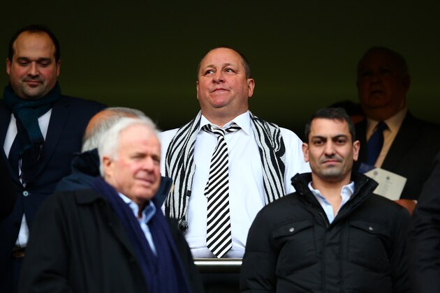 LONDON, ENGLAND - JANUARY 10:  Newcastle United owner Mike Ashley looks on before the Barclays Premier League match between Chelsea and Newcastle United at Stamford Bridge on January 10, 2015 in London, England.  (Photo by Paul Gilham/Getty Images)
