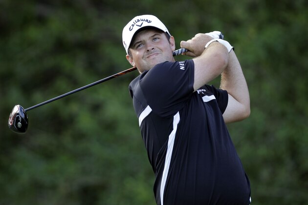 Patrick Reed hits from the third tee during the final round of the Honda Classic golf tournament, Sunday, March 1, 2015, in Palm Beach Gardens, Fla. (AP Photo/Luis M. Alvarez)