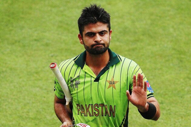 NAPIER, NEW ZEALAND - MARCH 04:  Ahmed Shehzad of Pakistan walks off after being run out during the 2015 ICC Cricket World CUp match between Pakistan and the United Arab Emirates at McLean Park on March 4, 2015 in Napier, New Zealand.  (Photo by Hannah Peters/Getty Images)