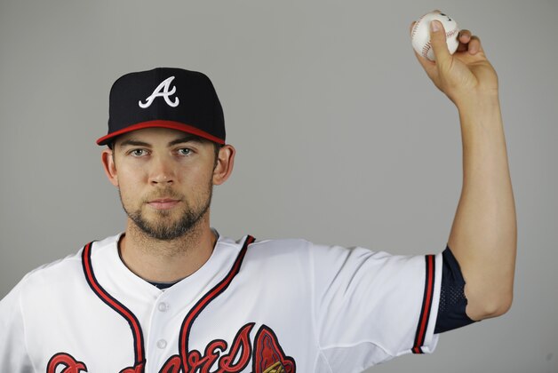 This is a 2015 photo of Mike Minor of the Atlanta Braves baseball team. This image reflects the 2015 active roster as of Monday, March 2, 2015 when this image was taken. (AP Photo/David Goldman)