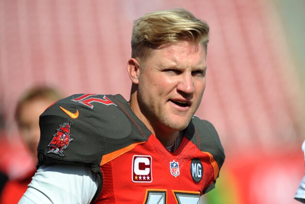 TAMPA, FL - DECEMBER 28: Quarterback Josh McCown #12 of the Tampa Bay Buccaneers stands on the field before the game against the New Orleans Saints at Raymond James Stadium on December 28, 2014 in Tampa, Florida. (Photo by Cliff McBride/Getty Images)