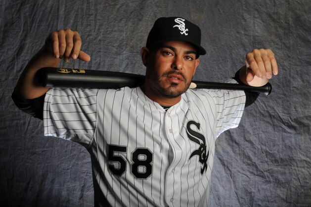 GLENDALE, AZ - FEBRUARY 28:  Geovany Soto #58 of the Chicago White Sox poses for a portrait during Photo Day on February 28, 2015 at Camelback Ranch-Glendale in Glendale, Arizona.  (Photo by Rich Pilling/Getty Images)