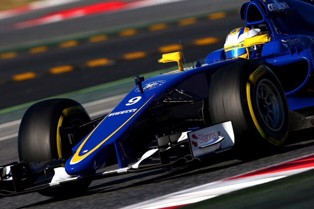 MONTMELO, SPAIN - FEBRUARY 28:  Marcus Ericsson of Sweden and Sauber F1 drives during day three of the final Formula One Winter Testing at Circuit de Catalunya on February 28, 2015 in Montmelo, Spain.  (Photo by Mark Thompson/Getty Images)