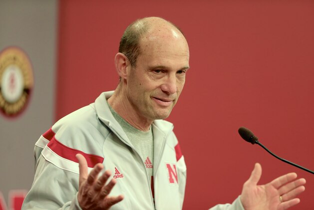 Nebraska head coach Mike Riley speaks in Lincoln, Neb., Wednesday, March 4, 2015. Nebraska begins its first spring practice under coach Mike Riley on Saturday, and the big questions are about what the offense will look like and who the quarterback will be(AP Photo/Nati Harnik)
