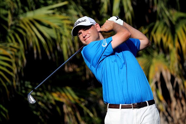 DORAL, FL - MARCH 06:  Bill Haas of the United States plays a shot on the 13th hole during the second round of the World Golf Championships-Cadillac Championship at Trump National Doral Blue Monster Course on March 6, 2015 in Doral, Florida.  (Photo by Sam Greenwood/Getty Images)
