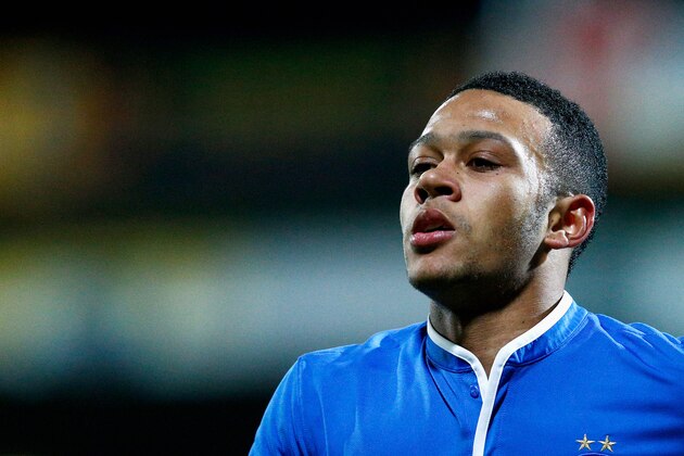 DEVENTER, NETHERLANDS - MARCH 07:  Memphis Depay of PSV in action during the Dutch Eredivisie match between Go Ahead Eagles and PSV Eindhoven held at the De Adelaarshorst Stadium on March 7, 2015 in Deventer, Netherlands.  (Photo by Dean Mouhtaropoulos/Getty Images)