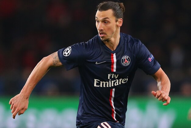 PARIS, FRANCE - FEBRUARY 17:  Zlatan Ibrahimovic of Paris Saint-Germain during the UEFA Champions League Round of 16 match between Paris Saint-Germain and Chelsea at Parc des Princes on February 17, 2015 in Paris, France.  (Photo by Alex Livesey/Getty Images)