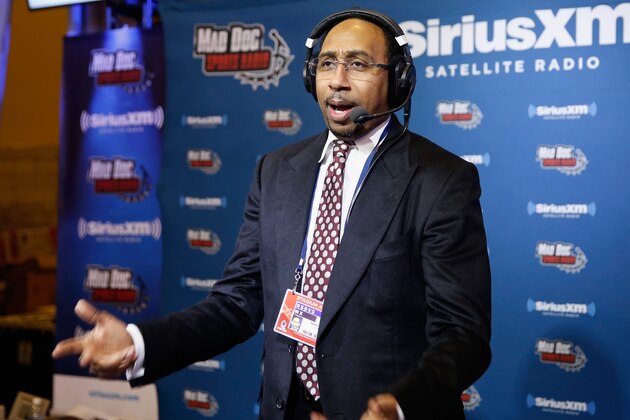 PHOENIX, AZ - JANUARY 30:  Radio host Stephen A. Smith attends SiriusXM at Super Bowl XLIX Radio Row at the Phoenix Convention Center on January 30, 2015 in Phoenix, Arizona.  (Photo by Cindy Ord/Getty Images for SiriusXM)